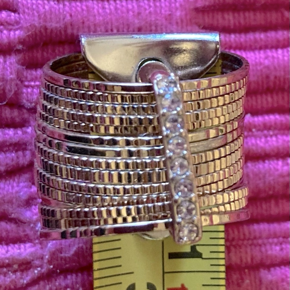 Unique Gold plated cubic zirconia ring size 9. Rhinestones. 15 Rings together.